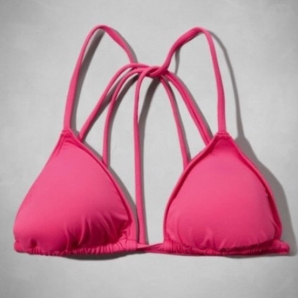 VHTF Abercrombie & Fitch Hot Pink Strappy Bikini Tob & Bottom Size XS